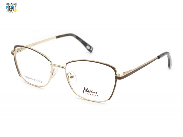 Круглые металлические очки для зрения Nikitana 9089